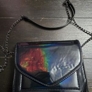 Urban Expressions Black Iridescent Crossbody Bag